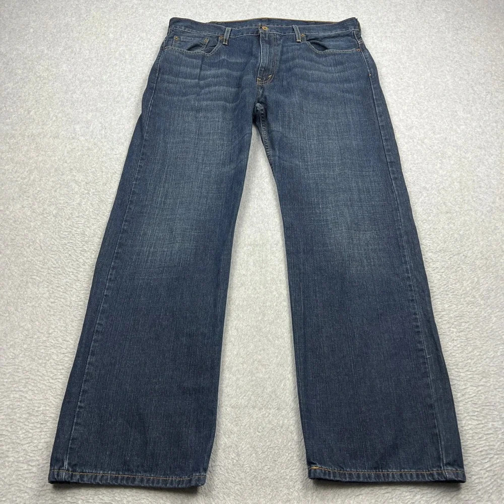 Levi's 569 Loose Straight Jeans Mens 38x34 Blue Dark Wash Denim Classic Baggy